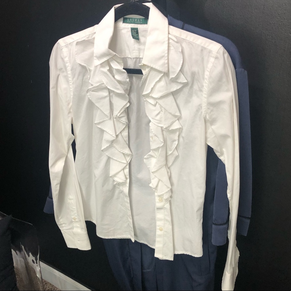 Ralph Lauren Ruffle Button-Up